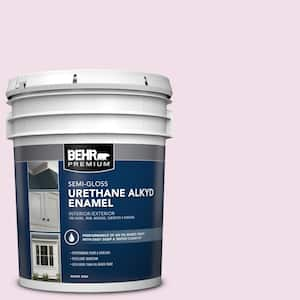 5 gal. #M120-1 Pink Proposal Urethane Alkyd Semi-Gloss Enamel Interior/Exterior Paint