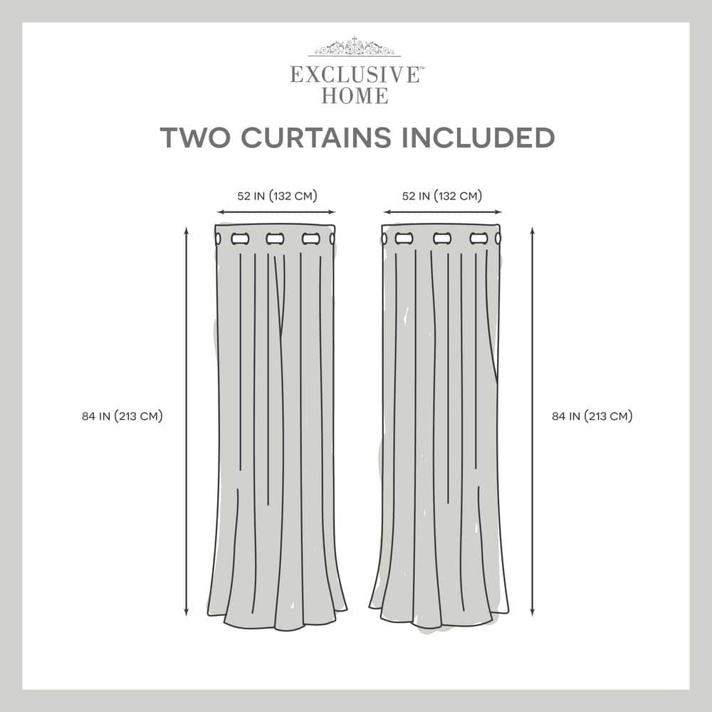 Silver Polyester Room Darkening Grommet Curtain Panels