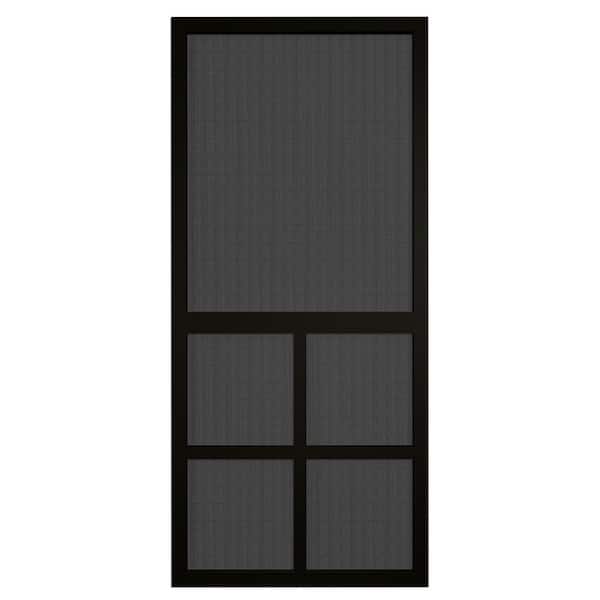 PCA 80 in. x 36 in. Universal/Outswing A200 Black Aluminum Hinged Screen Door
