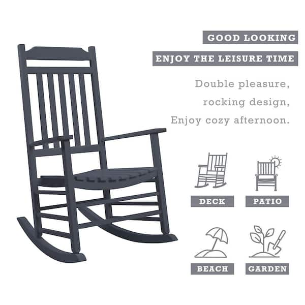 Mainstays black best sale wooden porch rocker