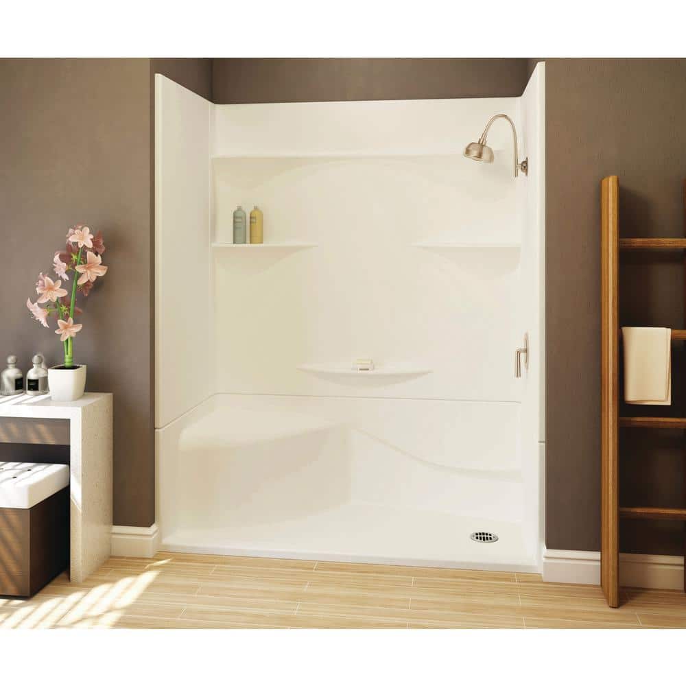 Acrylx Applied-Acrylic 30 in. x 60 in. x 55.4 in. 3-Piece Direct-to-Stud Al