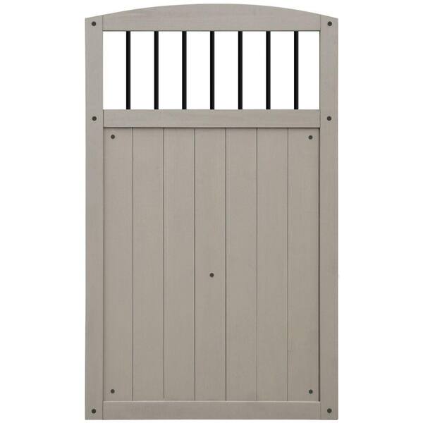 Yardistry Baycrest 42 in. x 68 in. Gate with Black Baluster Insert