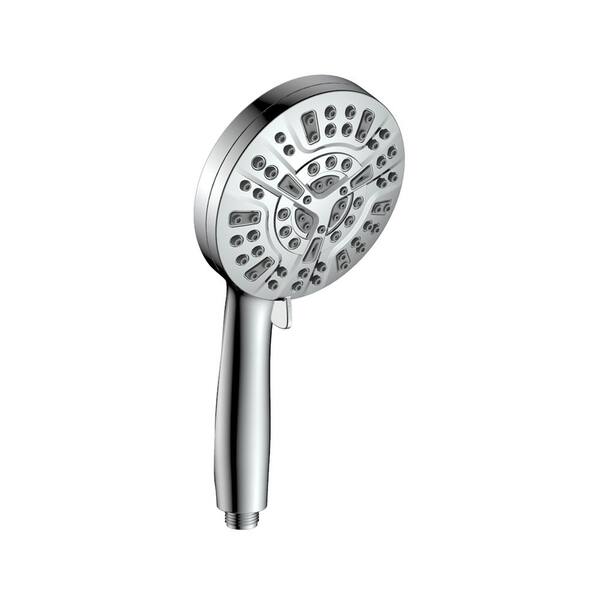 7-Setting Wall Mount Hand Shower with Cleaning Spray in Lumicoat