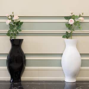 Tall Narrow Vase, Modern Floor Vase, Decorative Gift, Vase for Interior Design, 24.5 Inch - Set of Black and White