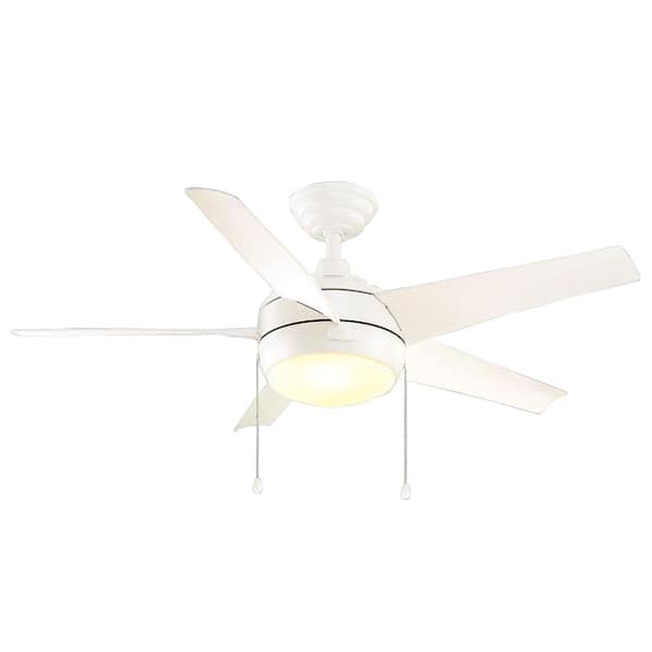 Home Decorators Collection Windward 44 in. Indoor Matte White Ceiling Fan with Light Kit