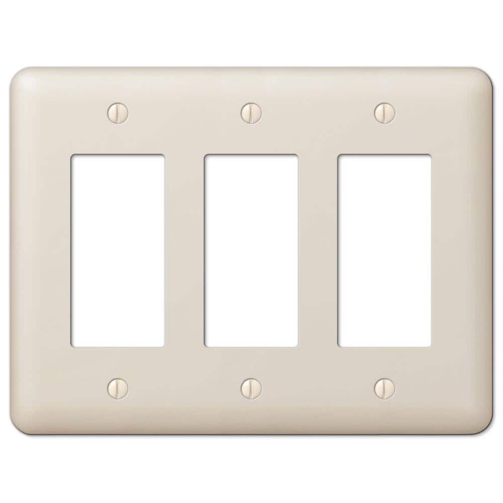 Declan 3 Gang Rocker Steel Wall Plate - Almond price history on PriceWatchPro