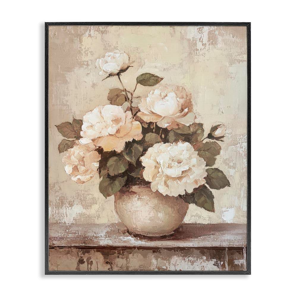 Lovely Cottage Bouquet by Petal Prints Design Black Framed Nature Giclee Art Print 30 in. x 24 in. price history on PriceWatchPro