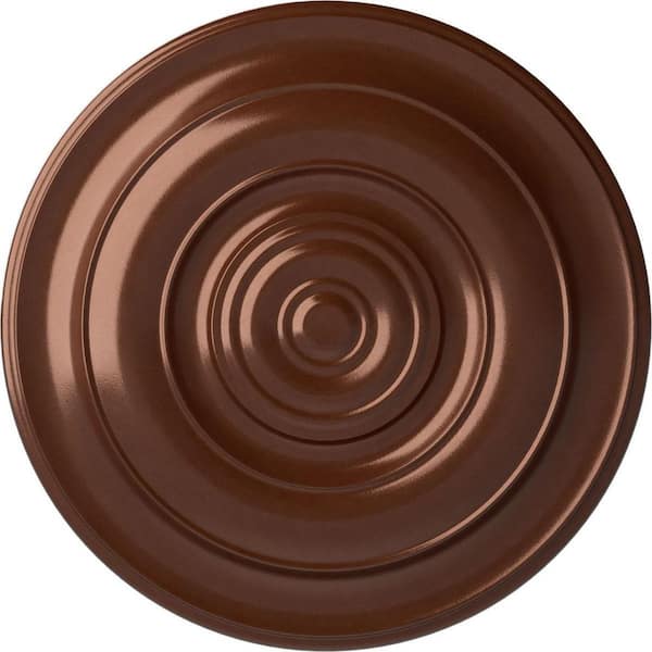 Ekena Millwork 18 in. x 1-1/2 in. Niobe Urethane Ceiling Medallion (Fits Canopies upto 8-5/8 in.), Copper Penny