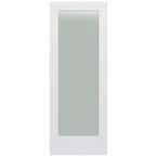 32 in. x 80 in. MODA Primed PMT1011 Solid Core Wood Interior Door Slab w/Translucent Glass