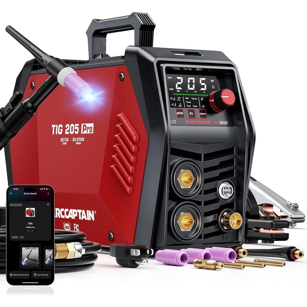 205 Amp 120/240-Volts Electric (AC) Welding Machine with Large LED Display, 2T/4T, Hot Start, Arc Force and Anti-Stick price history on PriceWatchPro