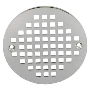 6 in. Round Cast Brass Heavy Duty Coverall Strainer in Chrome for Shower/Floor Drains