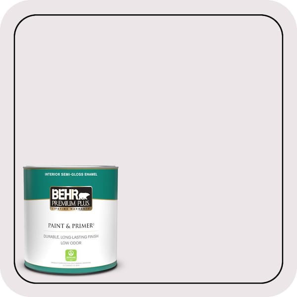 BEHR PREMIUM PLUS 1 qt. #670C-1 November Pink Semi-Gloss Enamel Low Odor Interior Paint & Primer