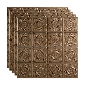 Traditional #1 2 ft. x 2 ft. Argent Bronze Lay-In Vinyl Ceiling Tile (20 sq. ft.)