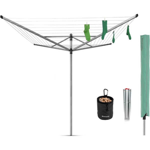 VEIKOUS 5.75 ft. Metal Retractable Outdoor Clothesline