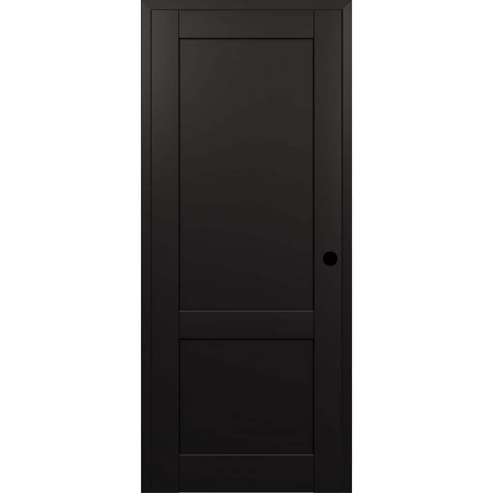 Shaker 2 Panel N DIY-Friendly 28 in. х 80 in. Left-Hand Black Matte Composite Wood Single Prehung Interior Door price history on PriceWatchPro