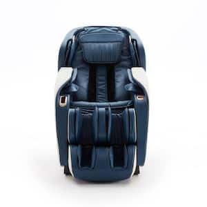 Blue PVC Zero Gravity Extra Long SL Rail Airbag Massage Chairs with Automatic detection function