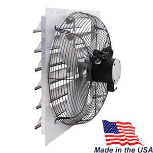 24 in. 4450 CFM Shutter Exhaust Fan Wall Mounted, Variable Speed