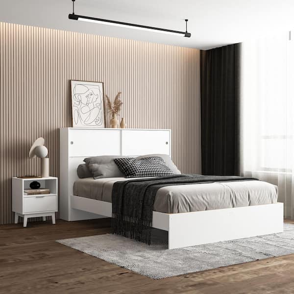 Polifurniture Victoria 3-Piece White Wood Queen Bedroom Set
