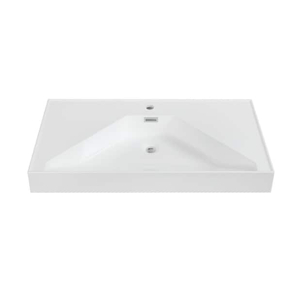 Streamline 35.4 in. Solid Surface Resin K-1803-35 Vanity Top