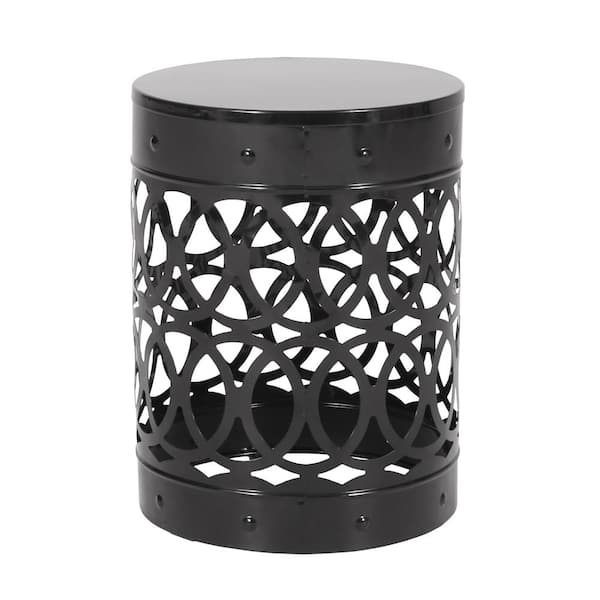 Unbranded Outdoor Metal Side Table, Suitable for Patio, Backyard, Garden, Can Be Matched With Any Combination Black