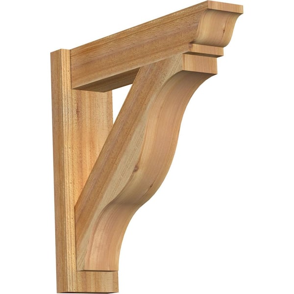 Ekena Millwork 6 in. x 24 in. x 24 in. Western Red Cedar Fuston Traditional Rough Sawn Outlooker