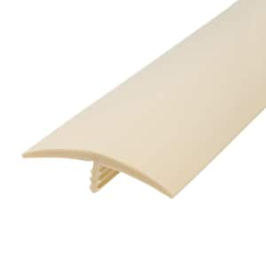 1-1/2 in. Almond Flexible Polyethylene Center Barb Hobbyist Pack Bumper Tee Moulding Edging 25 foot long Coil