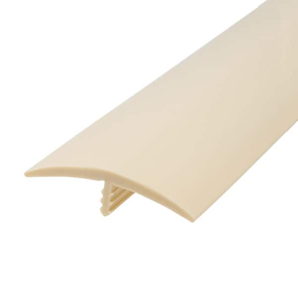 Outwater 1-1/2 in. Almond Flexible Polyethylene Center Barb Hobbyist Pack Bumper Tee Moulding Edging 25 foot long Coil