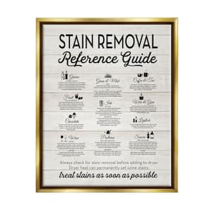 Stain Removal Reference Guide Typography by Lettered and Lined Floater Frame Typography Wall Art Print 21 in. x 17 in.