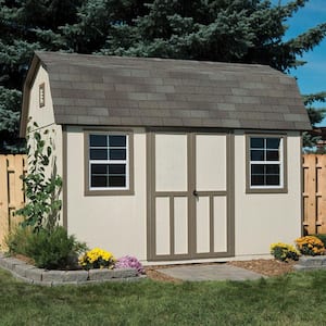 12 ft. x 8 ft. Installed Briarwood Deluxe Wood Storage with Upgrades and Autumn Brown Shingles Shed