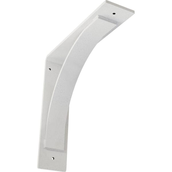 Ekena Millwork 3 in. W x 12 in. H x 12 in. D Hammered White Morris Steel Bracket