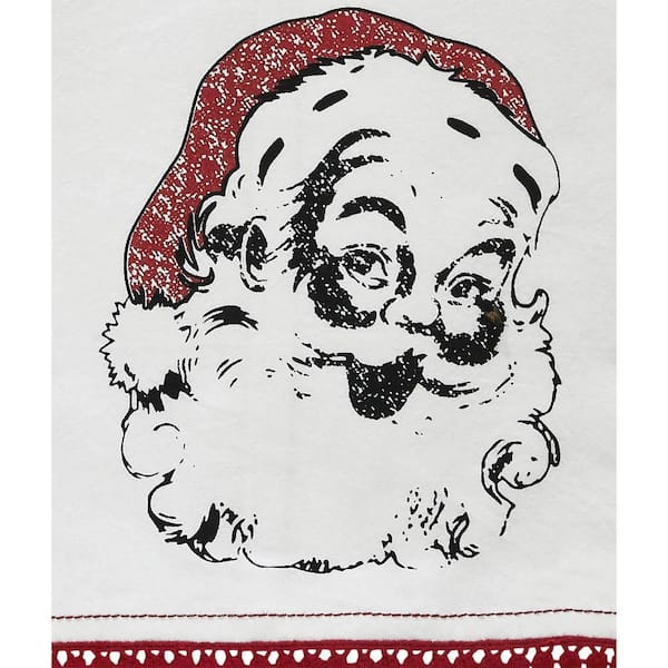 Buffalo Plaid Santa Claus HO HO HO Christmas Kitchen Towels Dish