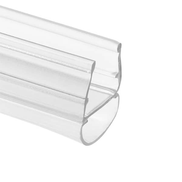 1/2 in. Glass Shower Door Bulb Vertical Side Seal, Clear, 78 in., Fits Frameless Door (Single Pack)