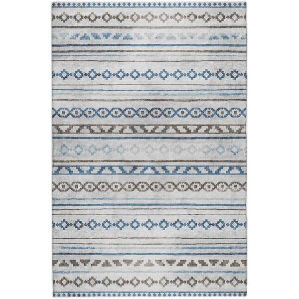 Dream Shag Premium Machine Washable Abstract ADS116 Gray 10 ft. x 14 ft. Area Rug