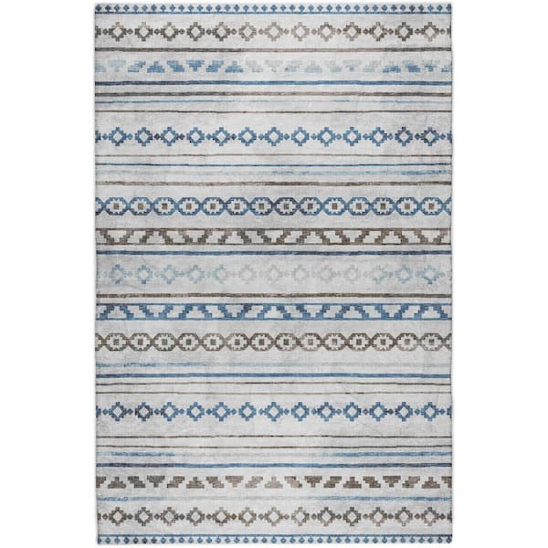 Dream Shag Premium Machine Washable Abstract ADS116 Gray 9 ft. x 12 ft. Area Rug