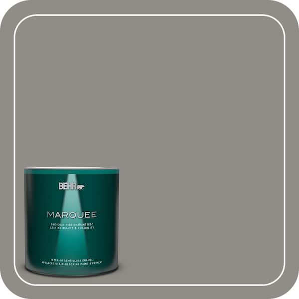 BEHR MARQUEE 1 qt. #PPU24-08 Parador Stone Semi-Gloss Enamel Interior Paint & Primer