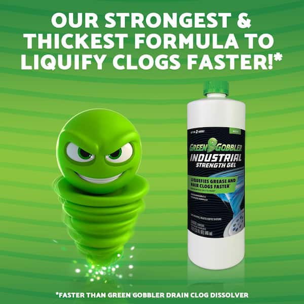 Green Gobbler Drain Clog Dissolver - Liquid Hair & Clog Remover