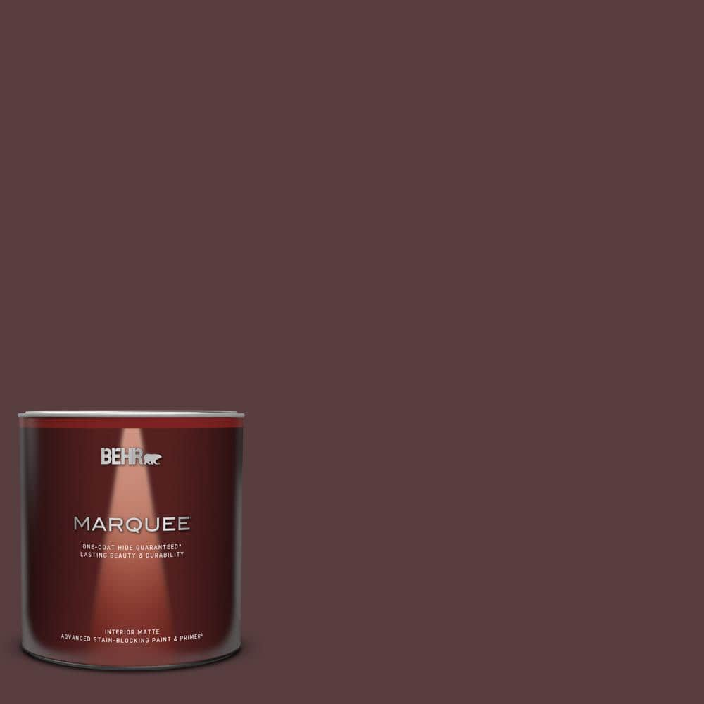 Behr Marquee 1 Qt Ppu1 02 Divine Wine Matte Interior Paint And Primer