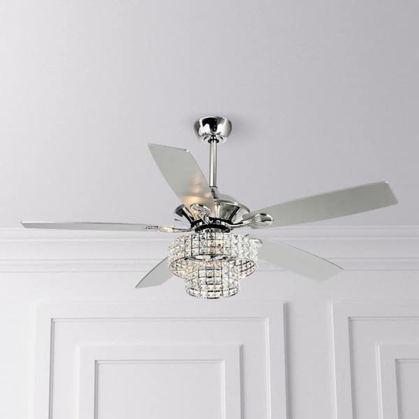 Buy Habitat Ceiling Fan - Chrome & White, null