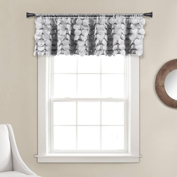 HomeBoutique Gigi Valance Light Gray Single 50X14 21T011665 The Home Depot