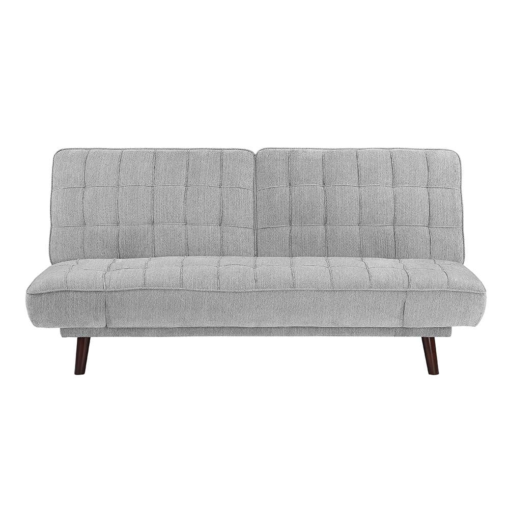 Foster 79.5 in. Square Arm Chenille Upholstered Rectangle Sofa in. Silver G