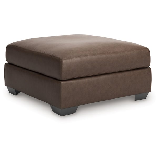 Signature Design By Ashley WalkerPoint Brown Faux Leather Square