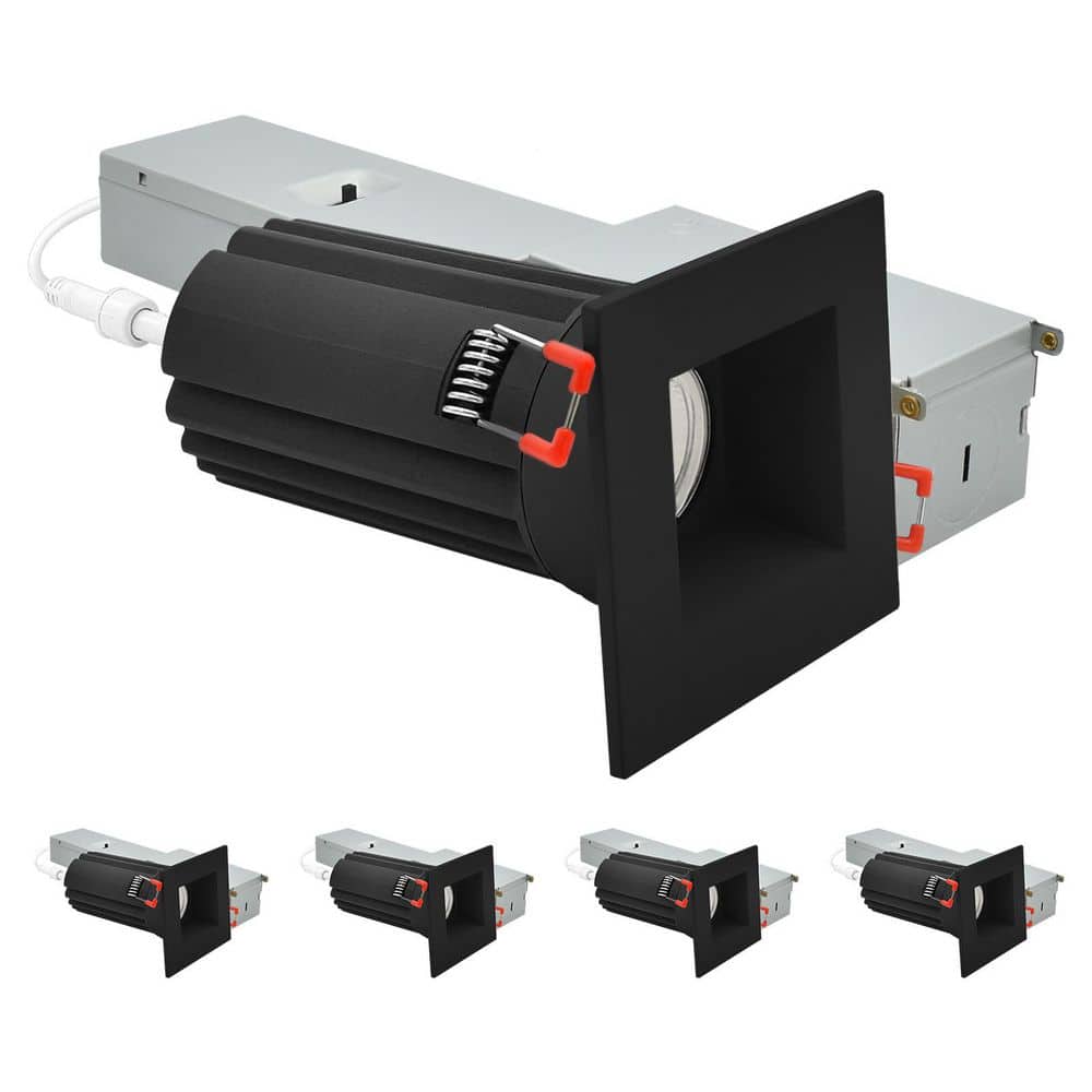 2 In. Integrated LED Regressed Light with Square Black Trim 5CCT Dimmable 14/20W, 60° Beam, 1200/1700LM, 277V 4 Pack price history on PriceWatchPro