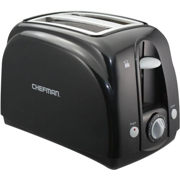 Chefman 2-Slice Toaster with Extra-Wide Slots in Black-DISCONTINUED