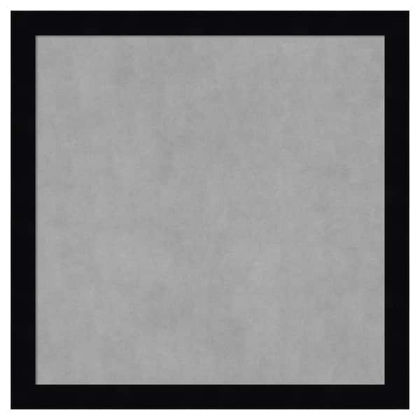 Amanti Art Svelte Noir Black 13 in. x 13 in. Framed Magnetic Board