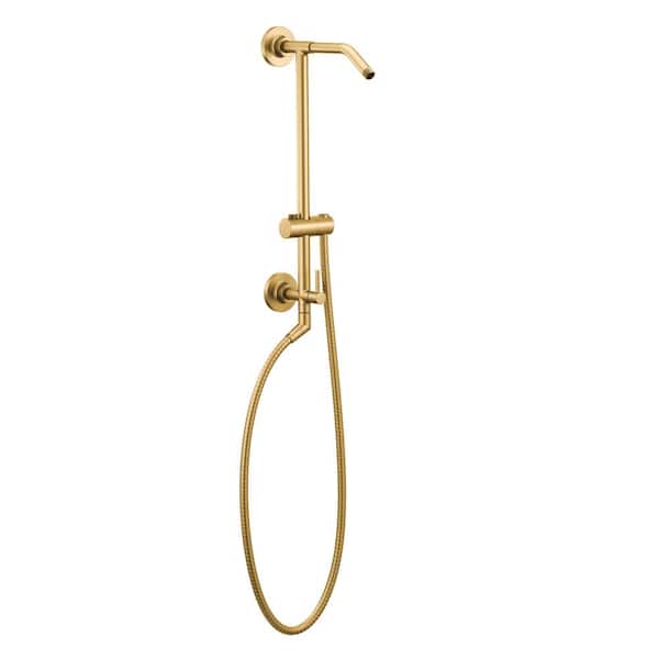 MOEN Annex Shower Rail System with 2-Function Diverter in Brushed Gold (Valve Not Included)