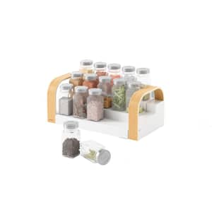 Lynk Professional Slide Out Vertical 6.25 Double Metal/wood Spice Rack  Silver : Target