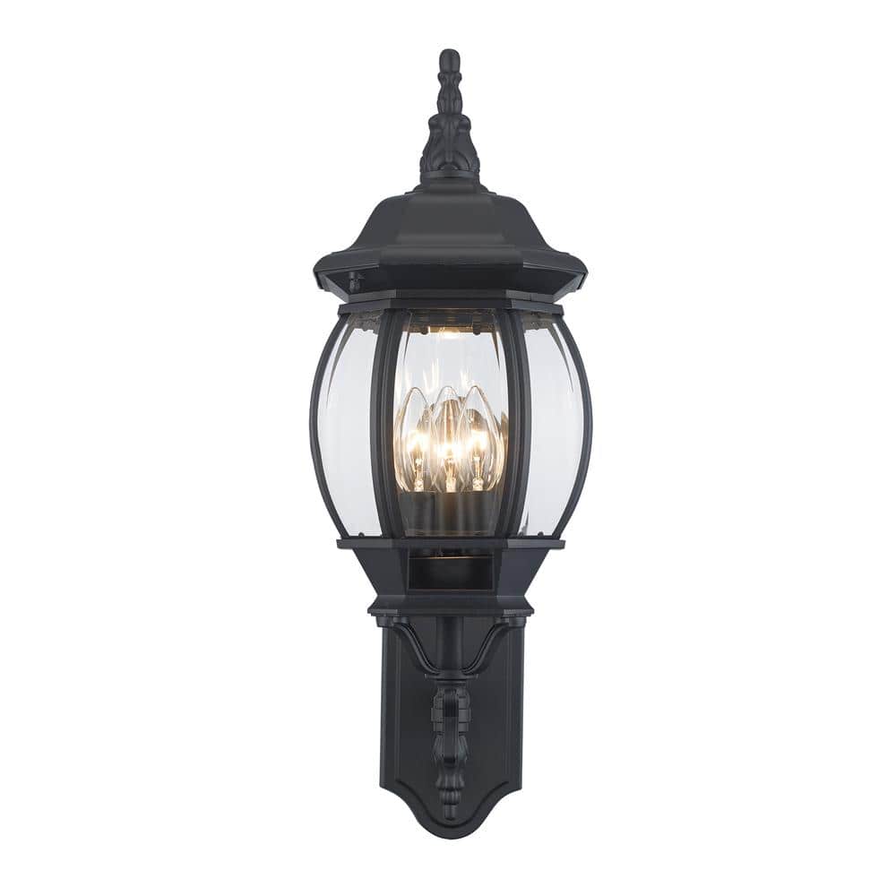 Francisco 25" Black Direct Wired Outdoor Wall Lantern