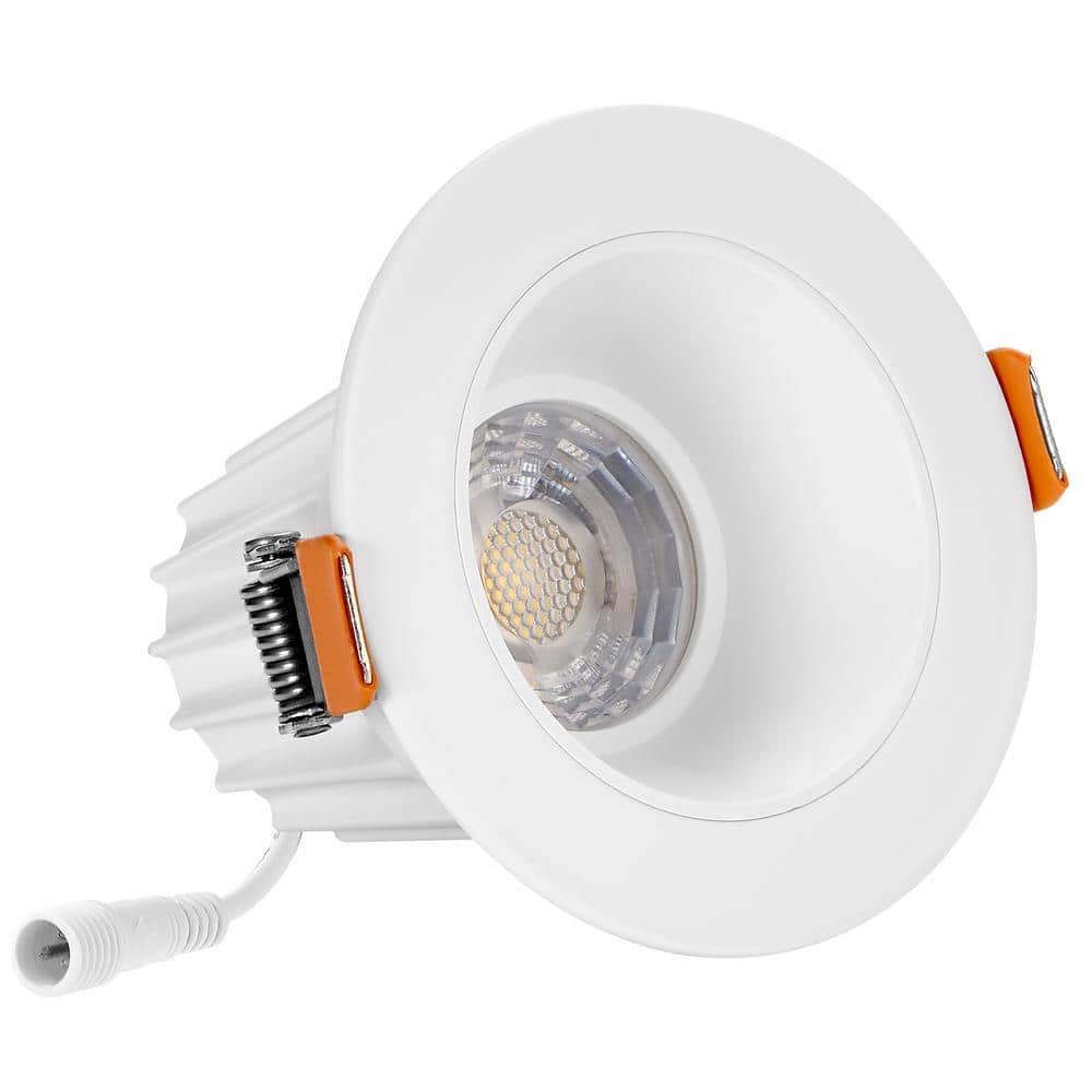 White Aluminum Round Dimmable LED Recessed Light