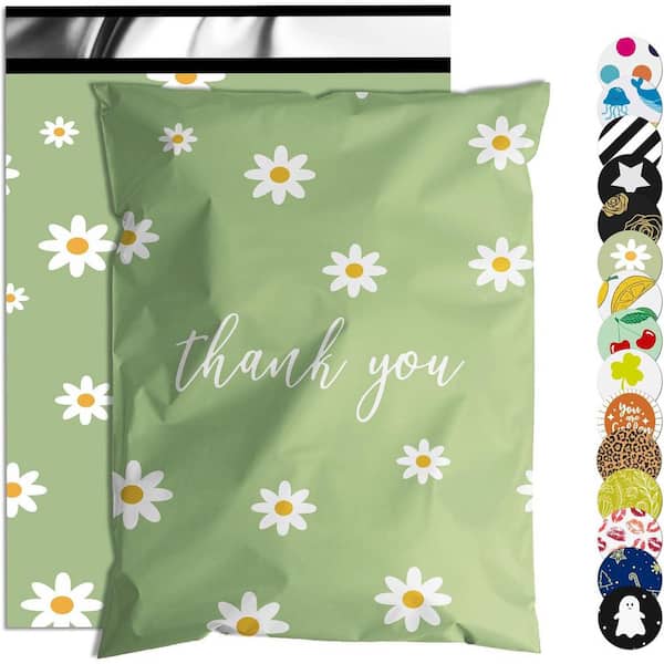 Unbranded 1.76 lb. 13 x 10 x 0.04 in. Polyethylene Floral Poly Mailers Shipping Bags 100 Pieces for Small Business