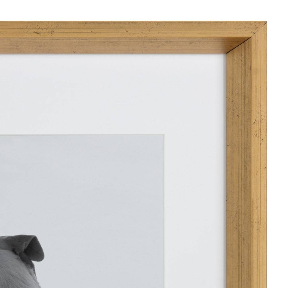 Gold 14x18 Classic Wall Picture Frame Set with White Mat